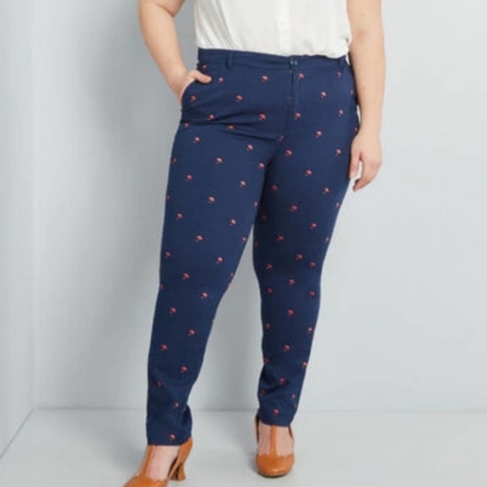 ModCloth Blue And Red Umbrella Legendary Pants